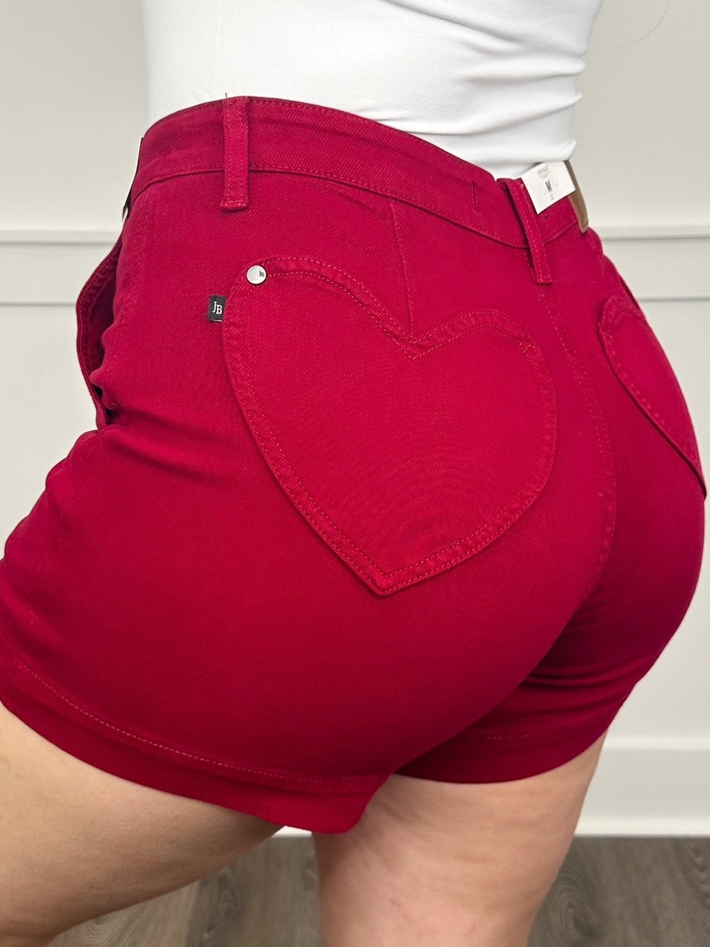 Judy Blue Aleah Tummy Control High-Rise Wine Shorts