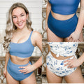 Coral Reef Sea Glass Moonlight Laps High-Rise Swim Bottoms - 3 colors! *FINAL SALE*